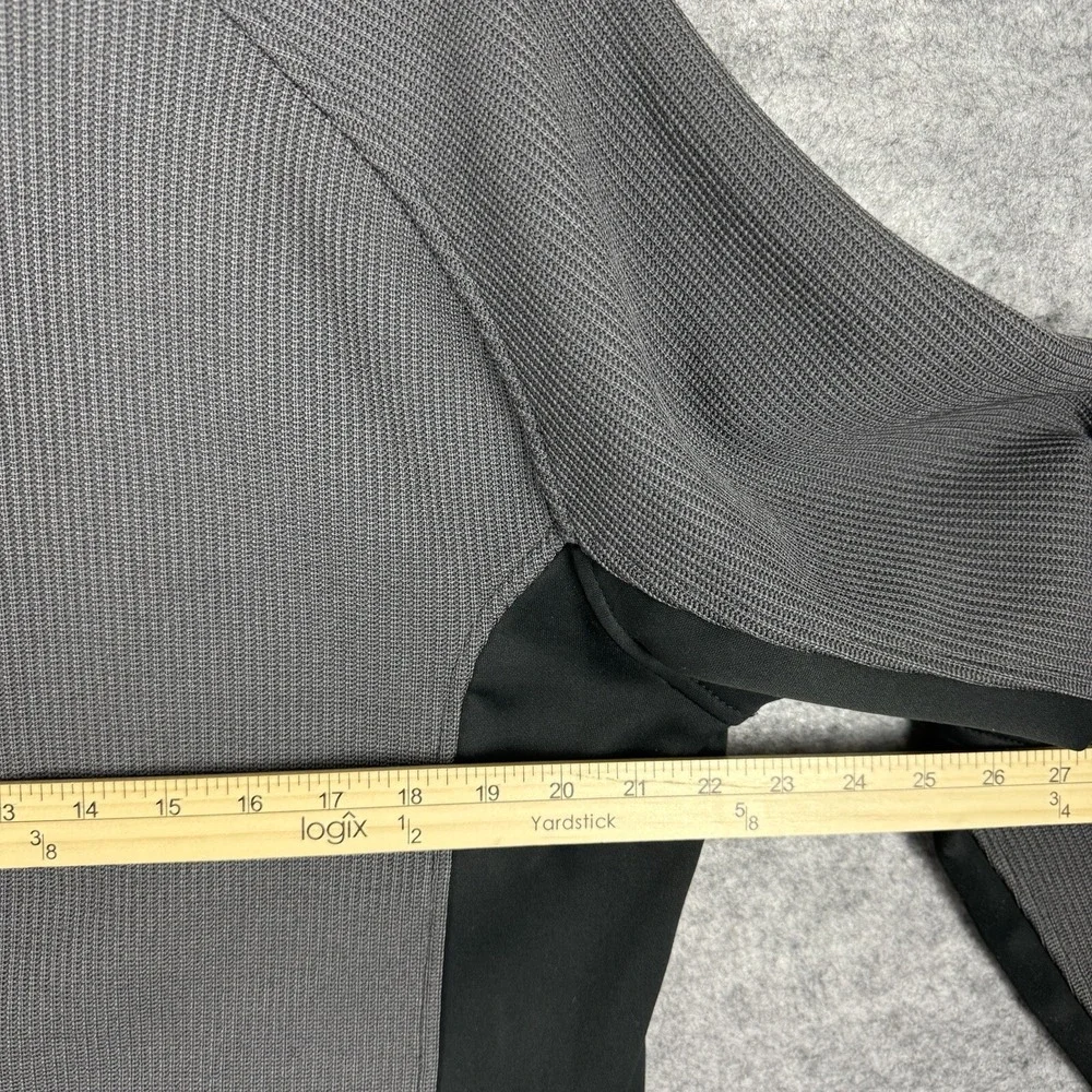 Spyder Pullover Mens Medium Gray 1/4 Zip Core Sweater‎ Knit Fleece Jacket